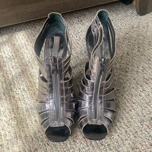 BCBG Maxazria stiletto leather gladiator heel - size 10